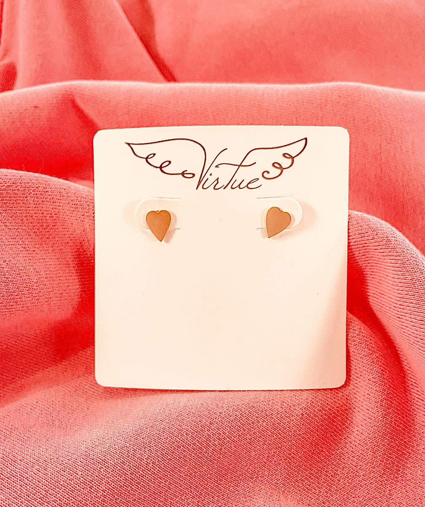 Petite Heart Studs - Fox Trot Boutique
