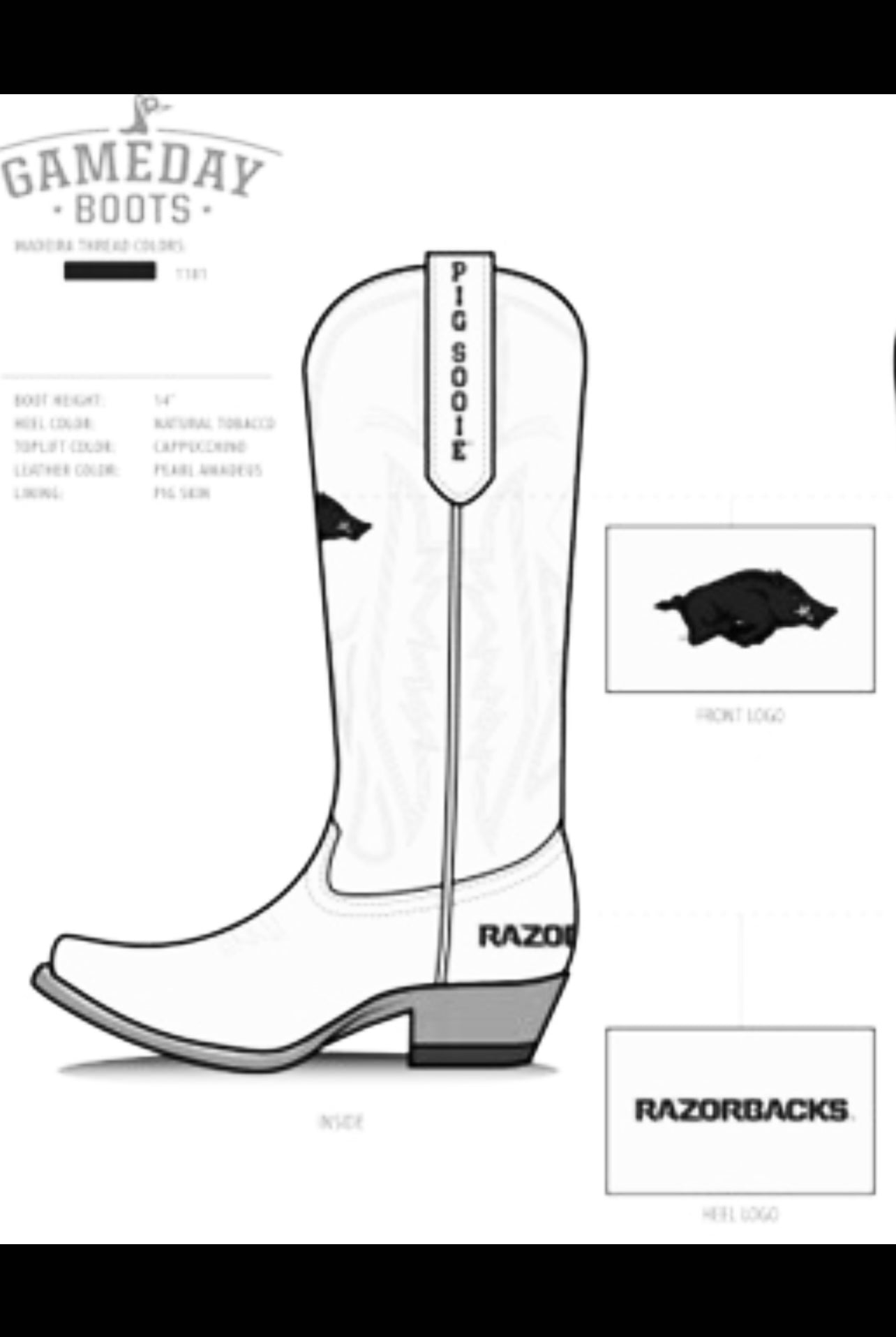 Arkansas Razorback Boots - Fox Trot Boutique