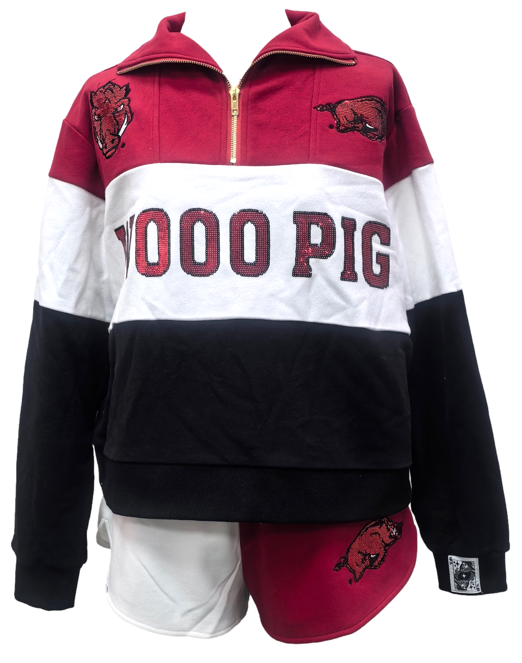 AR Colorblock 1/4 Zip - Fox Trot Boutique