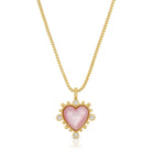 Heavenly Heart Necklace- Pink Shell - Fox Trot Boutique