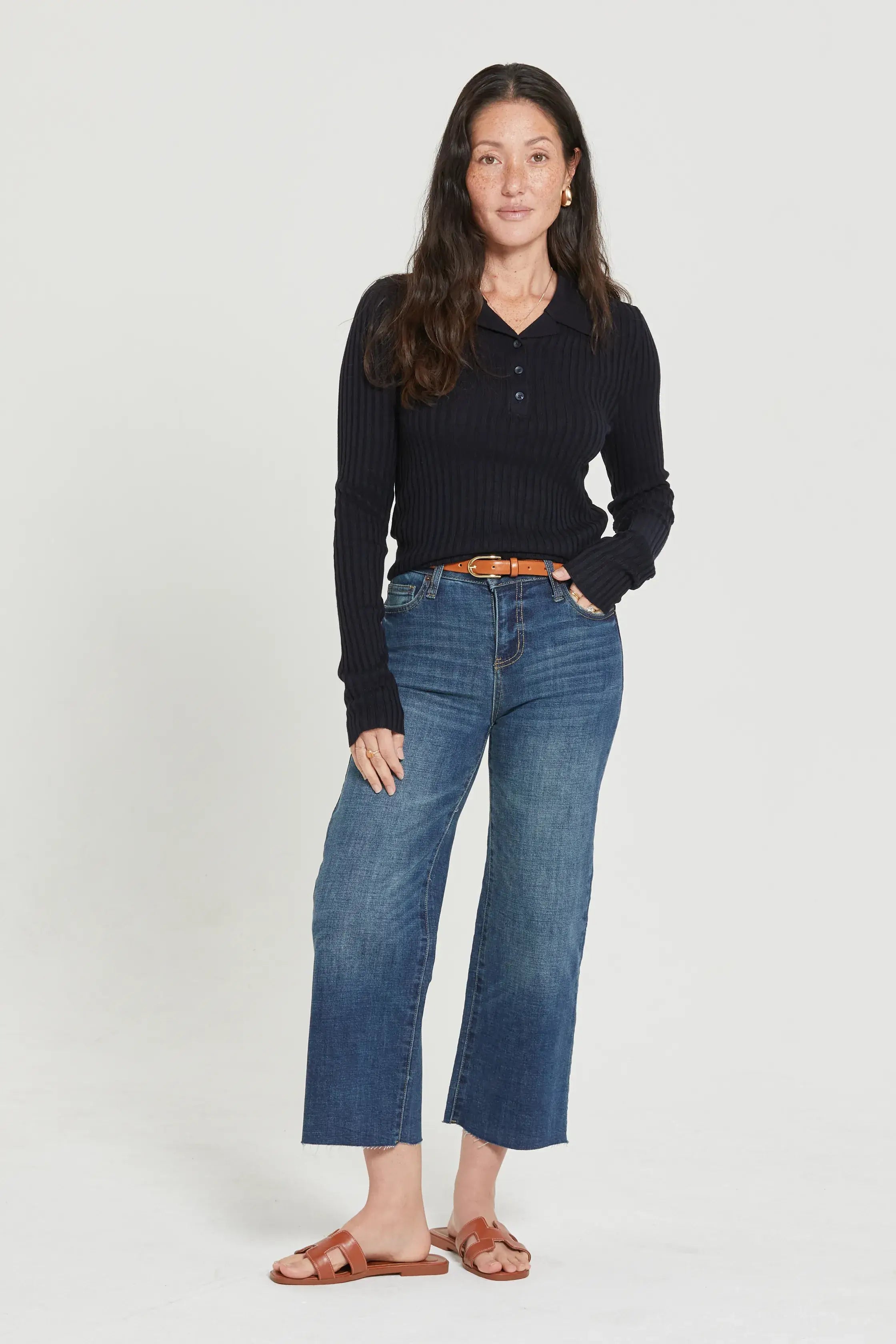 Aberdeen Ankle Crop High Rise Jeans - Fox Trot Boutique