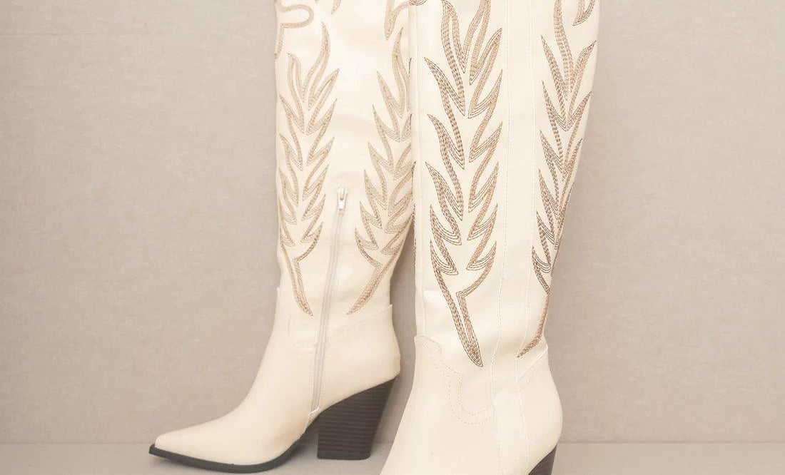 Bronco Boots -Off- White - Fox Trot Boutique