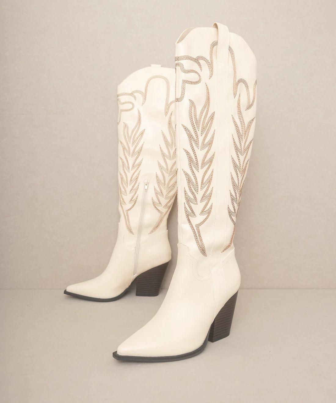 Bronco Boots -Off- White - Fox Trot Boutique