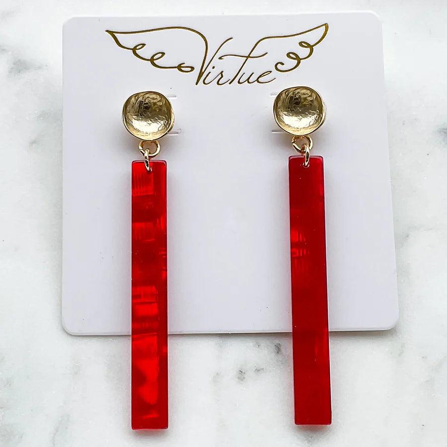 Acrylic Bar Earrings - Fox Trot Boutique