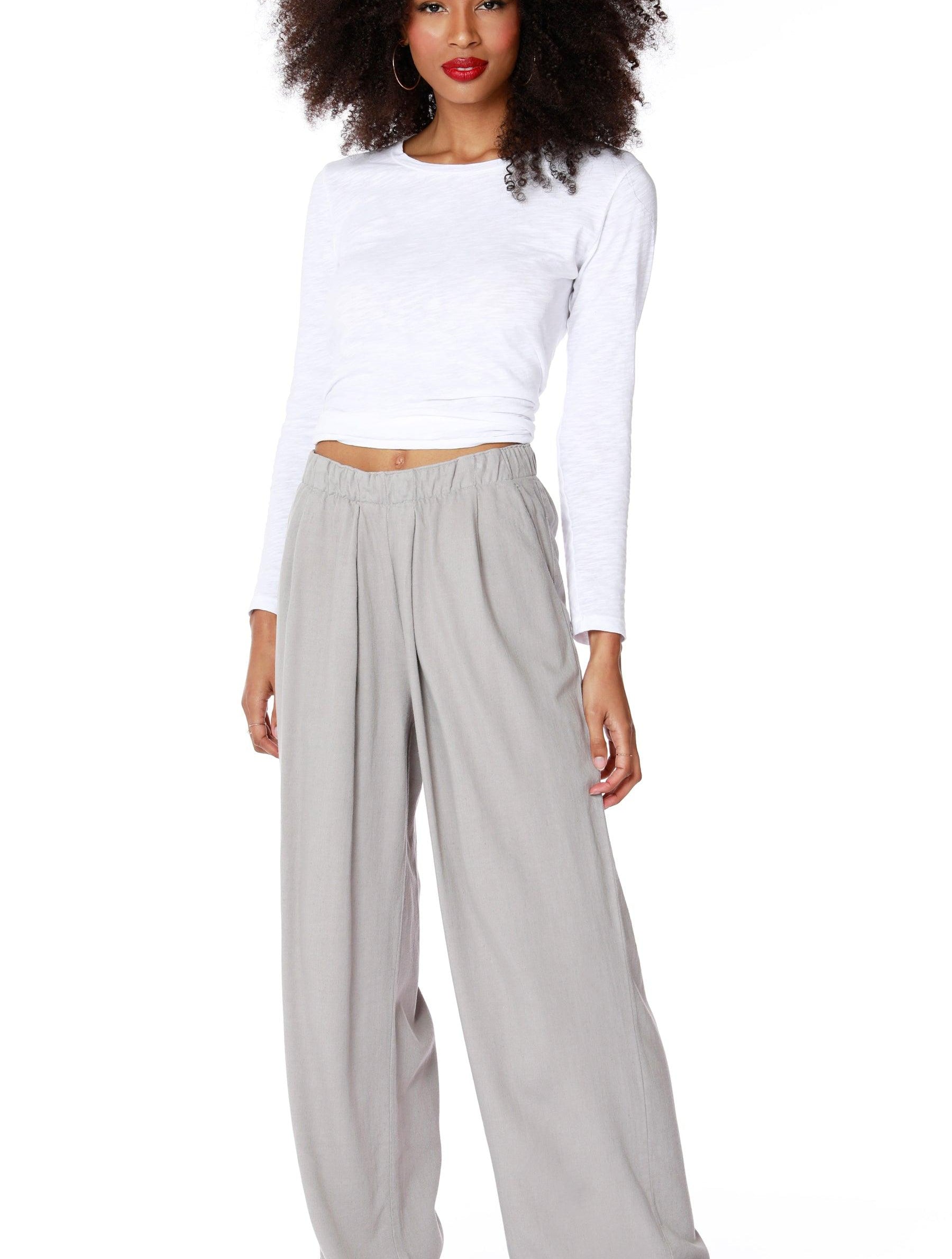 Wide Legged Pleated Pant - Fox Trot Boutique
