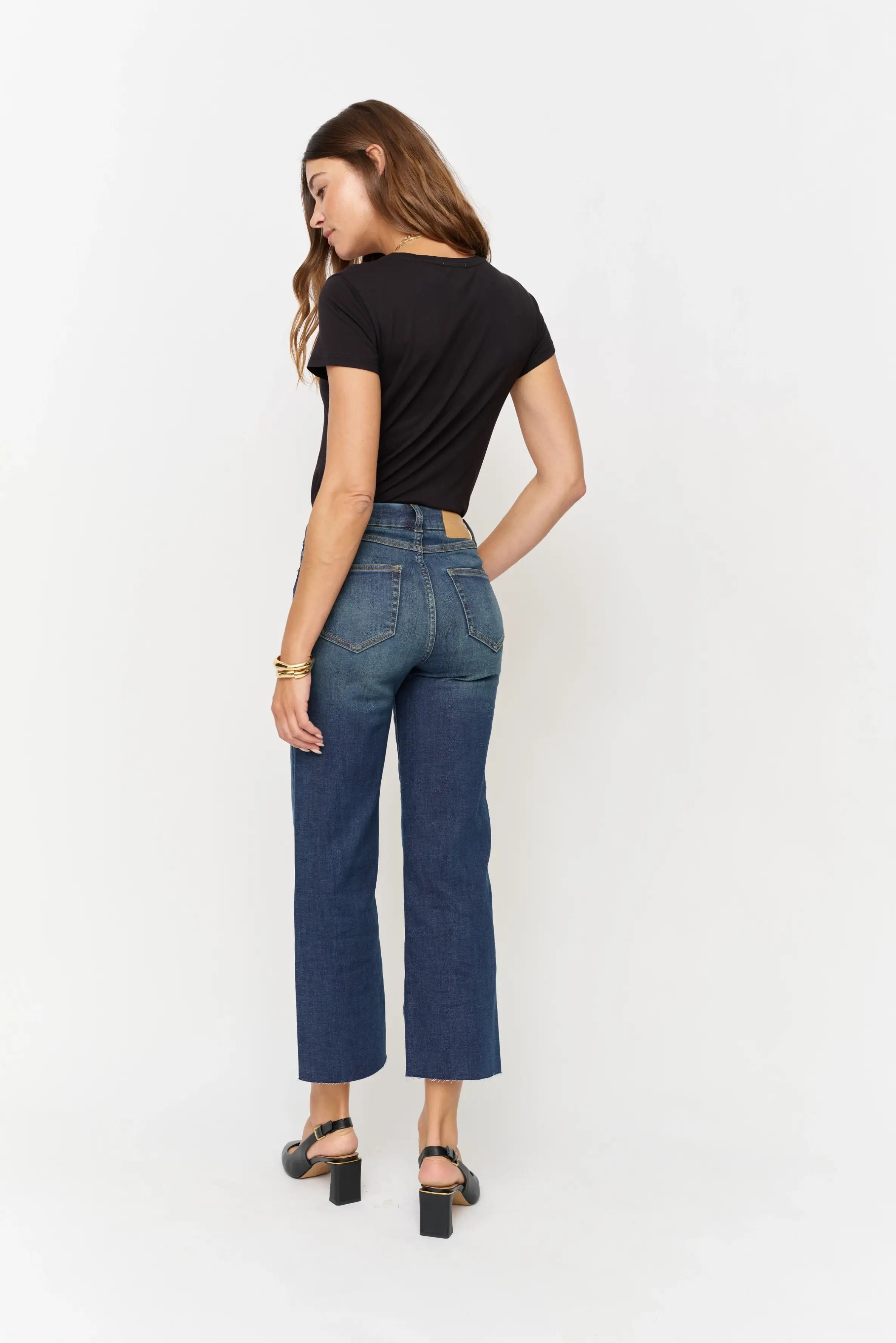 Aberdeen Ankle Crop High Rise Jeans - Fox Trot Boutique