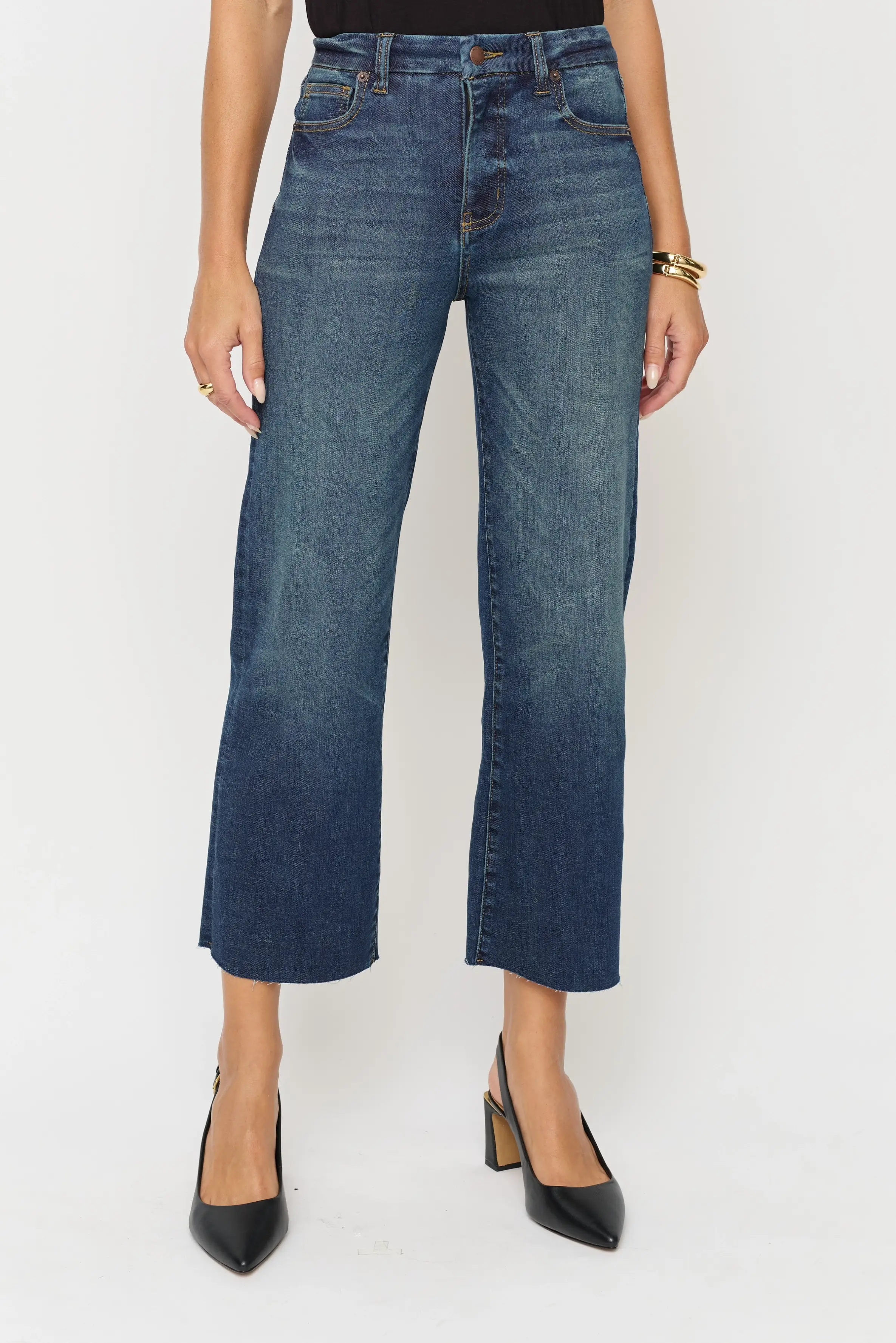 Aberdeen Ankle Crop High Rise Jeans - Fox Trot Boutique
