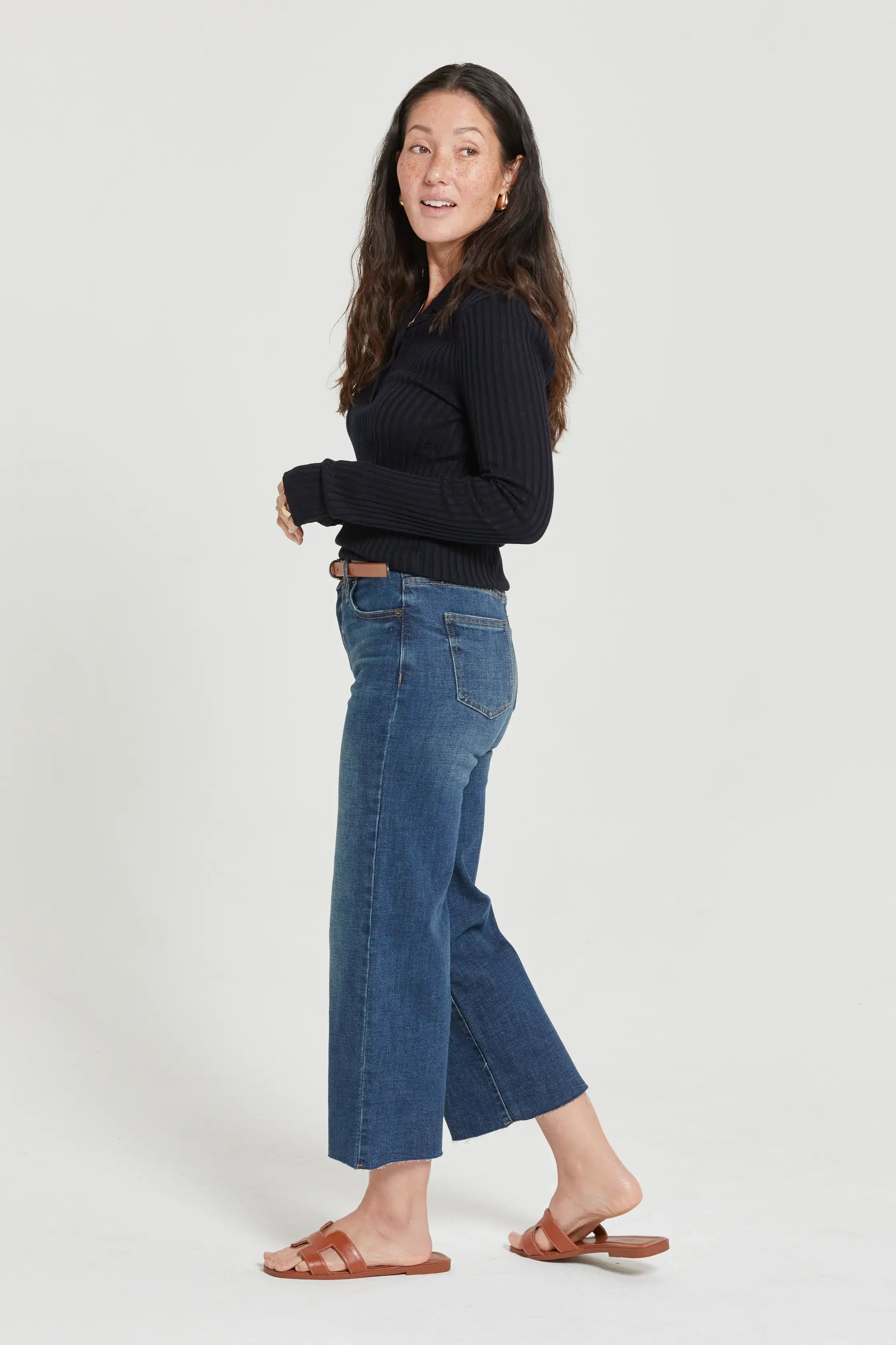 Aberdeen Ankle Crop High Rise Jeans - Fox Trot Boutique