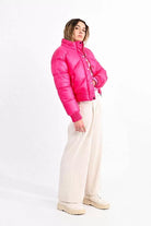 Fuchsia Puffer Coat - Fox Trot Boutique