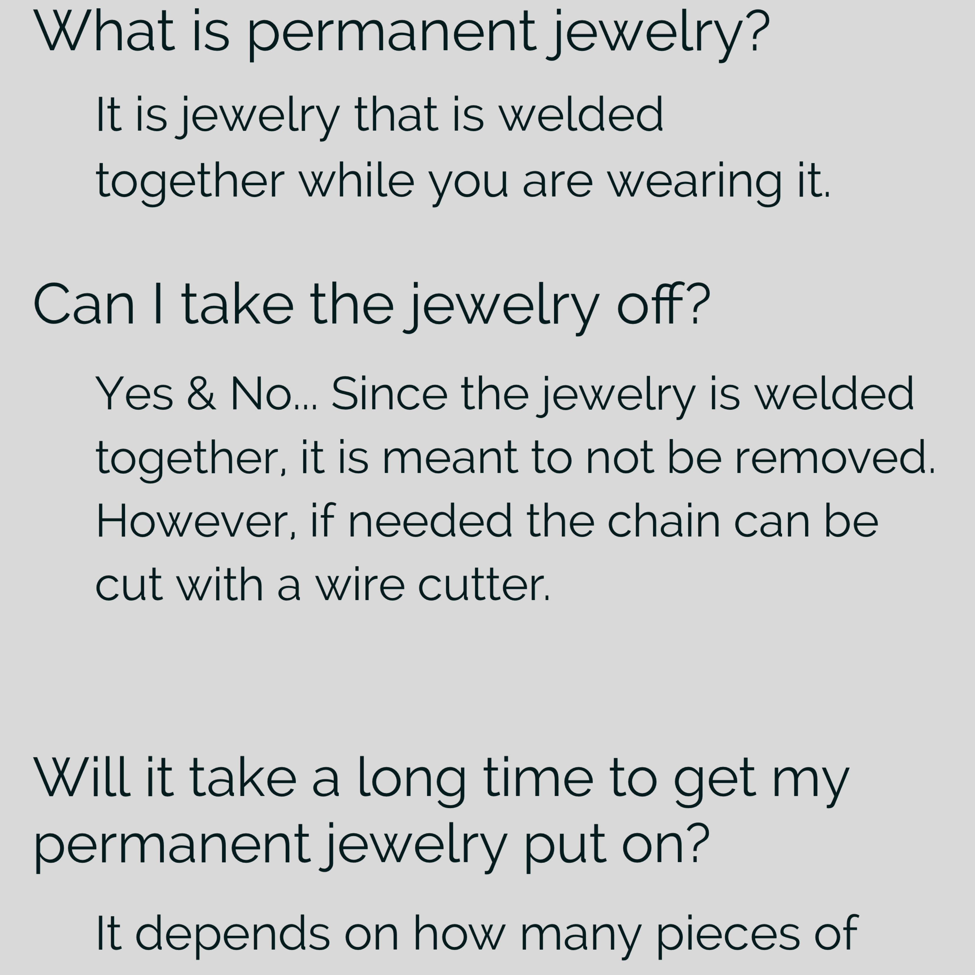 Permanent Jewelry Appointment + Deposit - Fox Trot Boutique